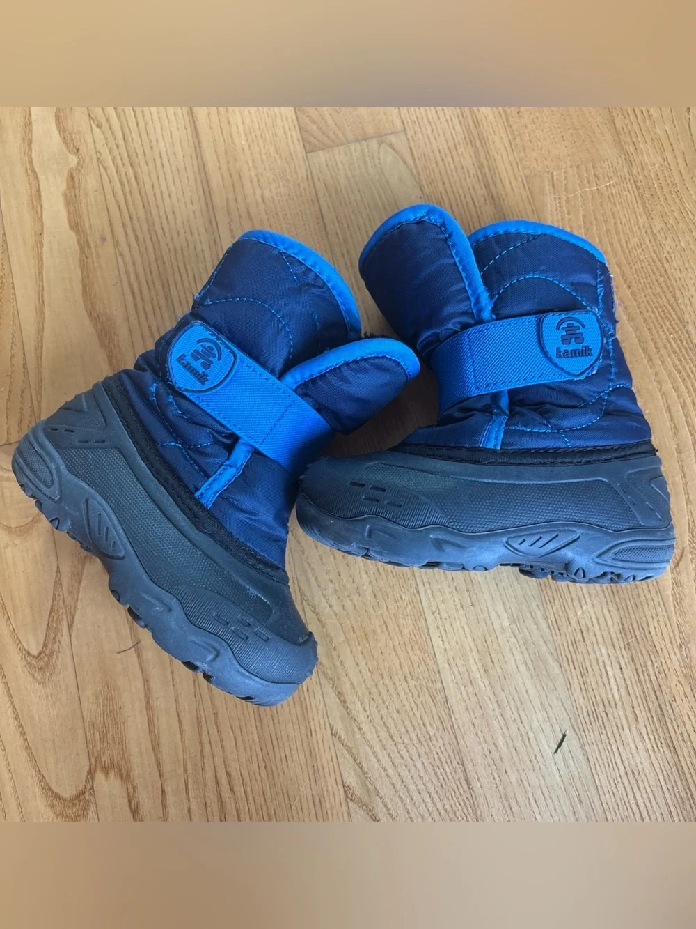Kamik Snowbug 5 Snow Boots Navy Blue Winter Clothes Waterproof Boys Sz 7 Toddler